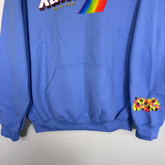 Lil Xan Hoodie Mens Medium Anarchy Tour Candy Print Official Merch Music Blue M - Picture 7 of 12